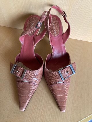 Tacones Sergio Rossi Piel Serpiente Rosa