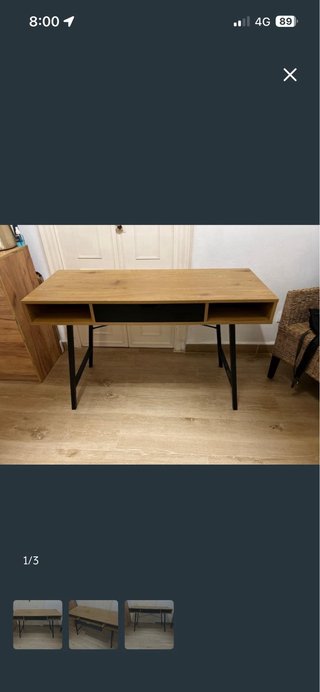 Escritorio madera y metal