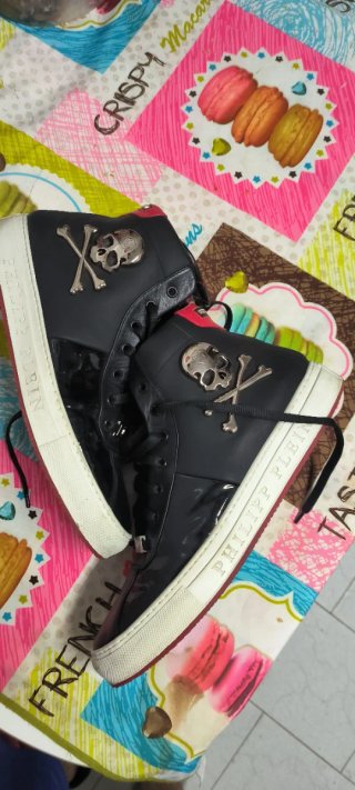 Philipp Plein Zapatillas Cuero Calavera Talla 44