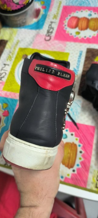 Philipp Plein Zapatillas Cuero Calavera Talla 44