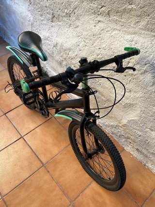 Bici infantil 20” sport negra y verde