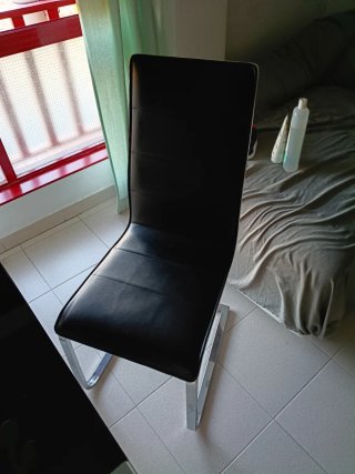 Mesa cristal comedor y 6 sillas