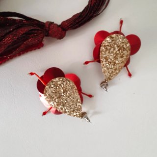 Set Bijoux Rosso e Oro