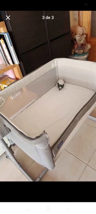 Mini cuna Chicco gris en perfecto estado