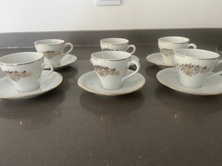 Juego 6 Tazas Porcelana Santa Clara