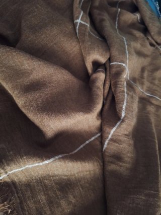 Foulard marrone a quadri
