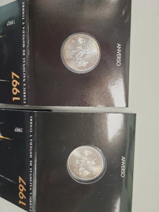 2 Monedas 2000 Pesetas Plata 1997