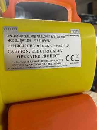Soplador de aire