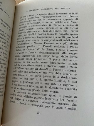 Pascoli decadente Varese Sansoni 1964 Libro Ita