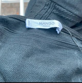 Vestido Mango Negro Manga 3/4