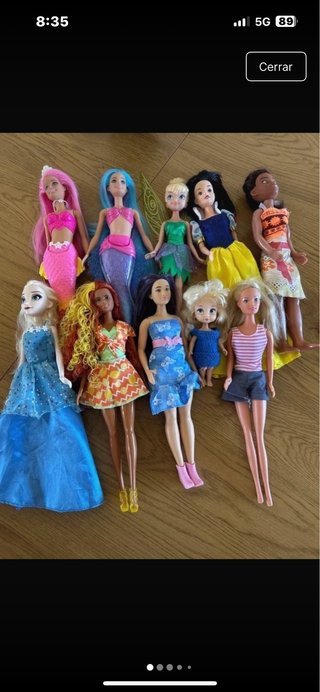 Lote Muñecas Disney y Barbie
