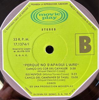 Vinil Coses - Per que no s’apagui l’aire