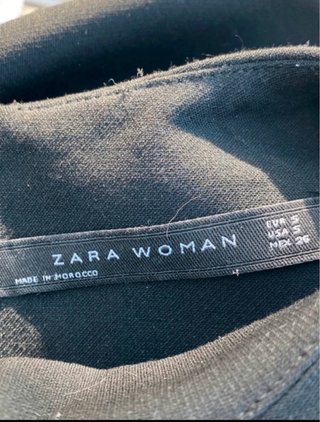 Vestido Zara Negro Manga Campana