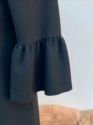 Vestido Zara Negro Manga Campana