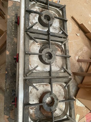 Cocina de gas industrial 3 fuegos