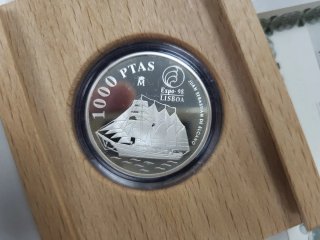 Moneda Plata 1000 Pesetas Expo 98