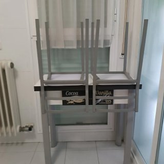 Mesa de cocina con 2 sillas 80×40 extendible a 80