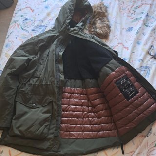 Parka Jack & Jones verde con capucha