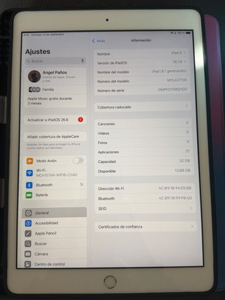 iPad 8ª Gen 32GB Plata