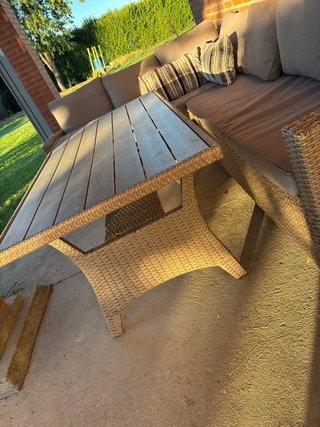 Conjunto Sofá y Mesa Exterior