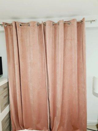 Cortinas Mint Terciopelo Rosa