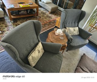2 Sillones Orejeros Ikea Gris Oscuro