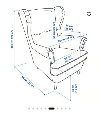 2 Sillones Orejeros Ikea Gris Oscuro