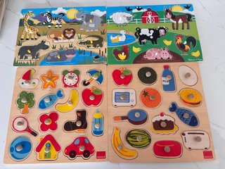 4 Puzzles de Madera Infantiles