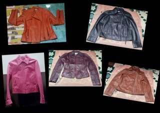 5 Giacche in pelle, ecc., Mango, Bianco, T-S