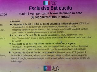 Set filati da cucito