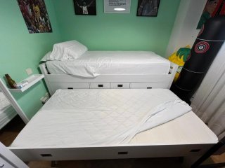 Cama nido marca Banak Importa blanca + 2 colchones
