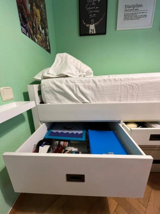 Cama nido marca Banak Importa blanca + 2 colchones