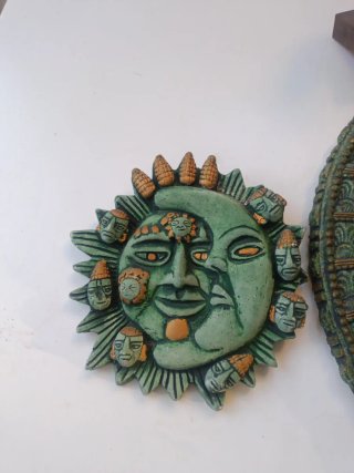 Decoración Mexicana: Sol y Calendario Azteca