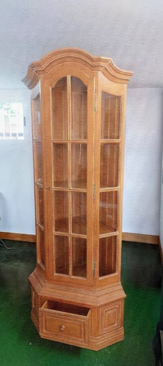 Vitrina Esquinera Madera Maciza