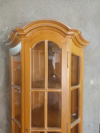 Vitrina Esquinera Madera Maciza