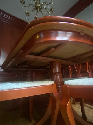 Mesa comedor madera + 6 sillas