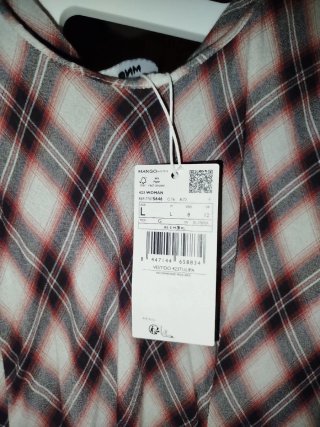 Vestido cuadros Mango Talla L NUEVO