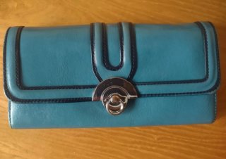 Billetera Uterqüe Azul Turquesa