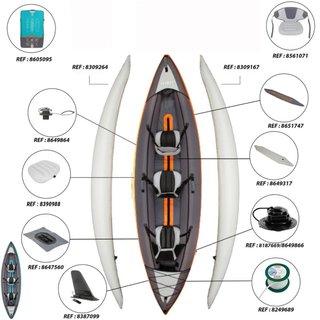 Kayak ITIWIT 2/3 plazas + accesorios