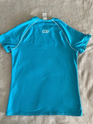Camiseta deportiva Kalenji azul turquesa