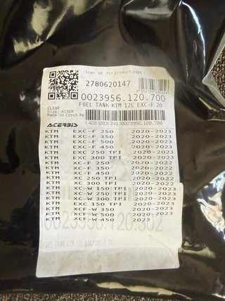 Depósito Acerbis 12L KTM y Husqvarna (20-23)