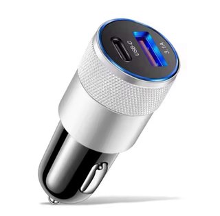 Cargador Coche USB-C y USB 3.1A