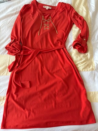 Vestido Michael Kors Rojo Talla XS