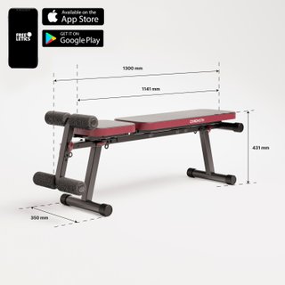 Banco de pesas y abdominales inclinable plegable Decathlon
