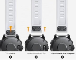 Correa Silicona Blanca Garmin Fenix 5S/6S/7S