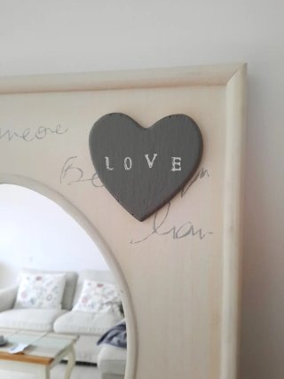 Espejo Corazón Maison du Monde Beige/Gris