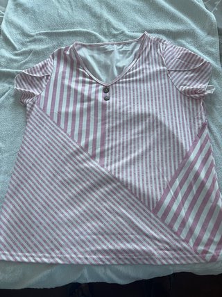 Camiseta rayas rosa y blanca sin estrenar