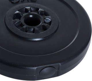 Juego de 4 Discos de Peso para Barra y Mancuernas Peso Total 30Kg, 2X5Kg y 2X10Kg, Negro