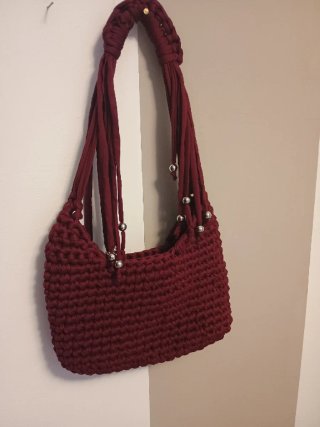 Borsetta Hobo piccola in tessuto