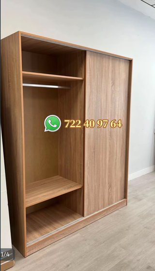 Armario de madera corredero 1'60